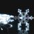 Close-up of Hópehely LED light curtain snowflake, cool white