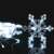 LED snowflake light curtain, 224 cold white LEDs, 3 x 0.75 meters, IP44 waterproof