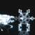 LED snowflake light curtain, 224 cold white LEDs, 3 x 0.75 meters, IP44 waterproof