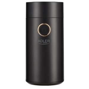 Adler AD4446BG coffee grinder, black, front view - Coffee Grinder