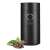 Adler AD4446BG coffee grinder, black, front view, coffee beans