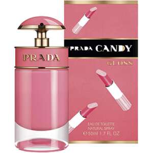 Prada Candy Gloss Eau de Toilette Spray, 50 ml, rózsaszín üveg arany kupak - Prada