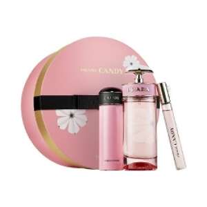 Prada Candy Florale ajándék szett, tartalmaz 80 ml Eau de Toilette, 7 ml roll-on parfümöt és 75 ml testápolót - Prada
