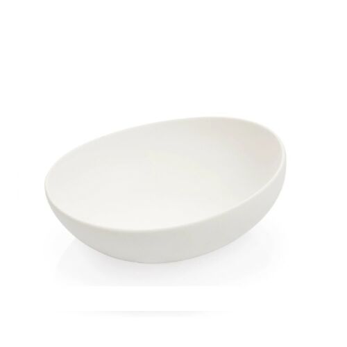 FANCY HOME Stones White Bowl 21 cm, ceramic serving bowl