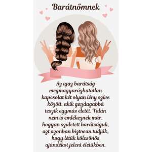 Ajándékkártya barátnőnek, barátságról szóló idézettel - Ajándék tábla