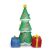 180cm inflatable Christmas tree with candy cane design and gift decorations