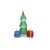 Inflatable Christmas tree with gifts, 180 cm tall, illuminated with white LEDs