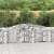 vidaXL Gabion kosár szett kövekkel töltve kerti környezetben