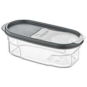 Szárazáru tároló zárható kiöntőnyílással 0,6L - 20*9,5*6cm szürke