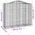 vidaXL 7 db íves horganyzott vas gabion kosár, 200x50x160/180 cm, méretek
