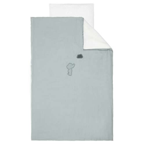 Nattou Luna és Axel baba ágynemű szett, szürke, 100x140cm paplanhuzat és 40x60cm párnahuzat