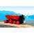 Brio Mighty Red Action Locomotivă pe șine de tren din lemn, tren de jucărie din lemn roșu cu detalii negre, de la 3 ani
