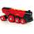 Brio Mighty Red Action Locomotivă, tren de jucărie din lemn roșu cu detalii negre, de la 3 ani