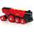 Brio Mighty Red Action Locomotivă, tren de jucărie din lemn roșu cu detalii negre, de la 3 ani
