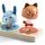 Djeco Formaberakó, formaillesztő - Állati pofis - Tourniki wooden toy animal shape sorter with cat and bunny