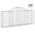 vidaXL 5 db íves horganyzott vas gabion kosár 200x30x80/100 cm 83173449