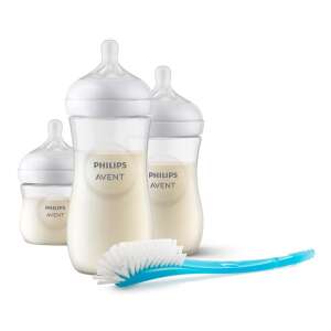 Philips Avent Natural Response Neugeborenen-Set, 4-teiliges Babyflaschen-Set mit Bürste - Füttern