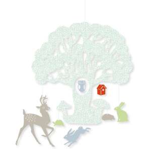 Djeco Little Big Room Minimobil - Мобиле с голям дъб с горски животни - Висулка за детска стая