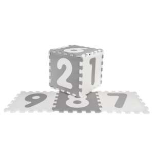 Szürke-fehér 9 darabos habszivacs játszószőnyeg számokkal 32 x 32 x 1 cm-es 83200445 Szivacs puzzle