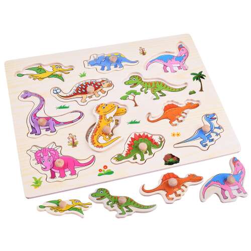 11-Piece Wooden Dinosaur Shape Sorter Puzzle 83200884