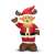 Inflatable Santa Claus reindeer Christmas decoration with LED lights, 135 cm tall