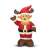 Inflatable reindeer wearing a Santa suit, Christmas decoration