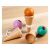 Wooden ice cream skill game parts, disassembled