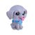Csipogo rubber puppy toy, grey Weimaraner with blue scarf