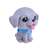 Squeaky rubber puppy toy, grey with blue bandana, part of a set of 6