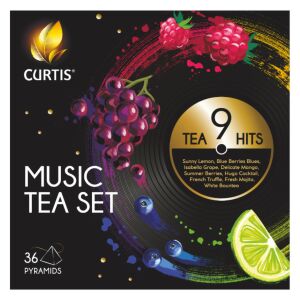 Curtis Music Tea  Set piramis filteres tea válogatás 9 ízzel, 63,2 g, BBD: 14/11/2025 131710676 - Élelmiszer & Ital