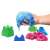 Ikonka Kinetic Sand - Multi-colored sand with molds in hand