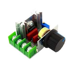 Motor fordulatszám szabályozó egyfázisú motorokhoz 2000W-ig, 230V AC feszültség szabályozó, fényerőszabályzó - Villanymotor