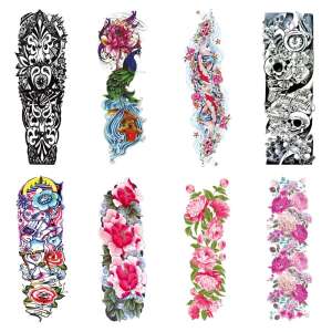 Dollcini temporary tattoo set, 8 pieces, colorful, temporary tattoos for parties, festivals, and events - Dollcini