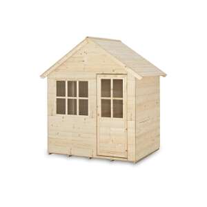 Hideaway fa játszóház gyerekeknek, 3-6 éves korig, ablakkal és ajtóval, elülső nézet - Játszóház