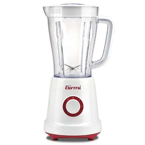 Blender GIRMI FR46, 500 W, 1.5 litrii, 2 viteze + turbo, bol gradat, lame inox, anti-alunecare, alb/rosu (FR46)