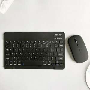 Black wireless keyboard and mouse combo, perfect for tablets and phones - Nonbrand Keyboard