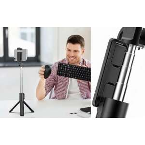P30 Premium Selfie Stick fără fir cu trepied și telecomandă - Negru - Selfie stick-uri
