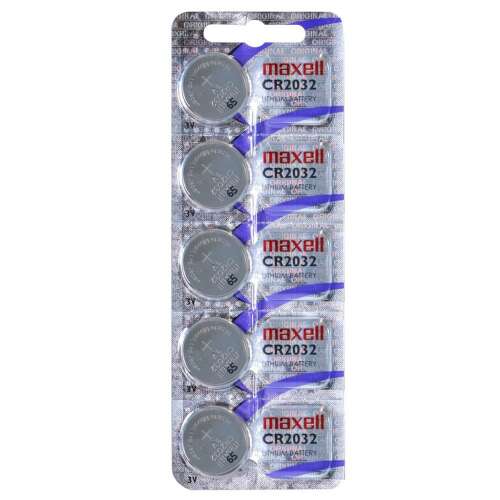 Maxell CR2032 3V Lithium Coin Cell Battery 5-Pack