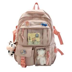 Dollcini, elegáns iskolatáska15.6" hüvelykes laptop hátizsák, stílusos hétköznapi táska, Travel Business College iskolai táska, 423144, Rózsaszín 83242038 Iskolatáskák