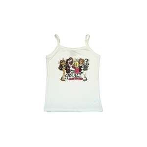 Fehér Monster High lányoknak való tank top színes nyomattal a Monster High karakterekkel - Mattel