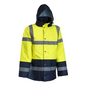 ROCK Safety TR466-Y jól-láthatósági bélelt télikabát, 3XL méret, sárga és fekete - Láthatósági ruházat