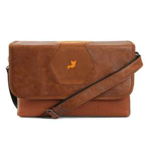 Leclerc Hexagon pelenkázó táska, Heritage Sport, barna vászon pelenkázó táska róka logóval - Pelenkázó táska