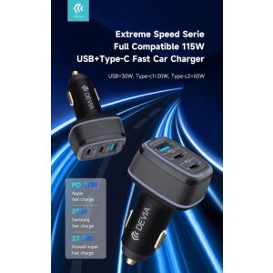 Devia 115W USB-C Autós Töltő Gyors Töltéshez - Autós töltő
