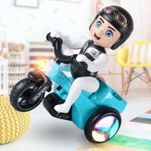 Egykerekező biciklis fiú - pörgő, forgó, zenélő, 3D világító kerékpáros figura (BBJ) 83258665 