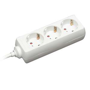 Listwa zasilająca Commel 0806 3-gniazdowa biała z zabezpieczeniem dla dzieci, kabel 5 metrów - Instalacja elektryczna