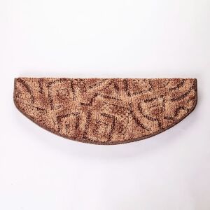 Barna lépcsőszőnyeg absztrakt mintával, 65x24 cm - Lépcsőszőnyeg