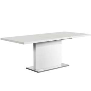 étkezőasztal , fehér színű HG, 160-200x90 cm, KORINTOS 83315543 