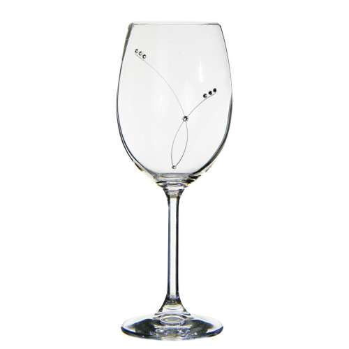 Black Crystal - Swarovski Kristály Borospohár - 450 ml