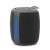 Gembird SPK-BT-LED-03-BK portable bluetooth speaker with blue LED light, black