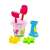 Sandspielset mit Eimer, Schaufel, Rechen, Formen und Wassermühle, Schmetterlings- und Schnecken-Design